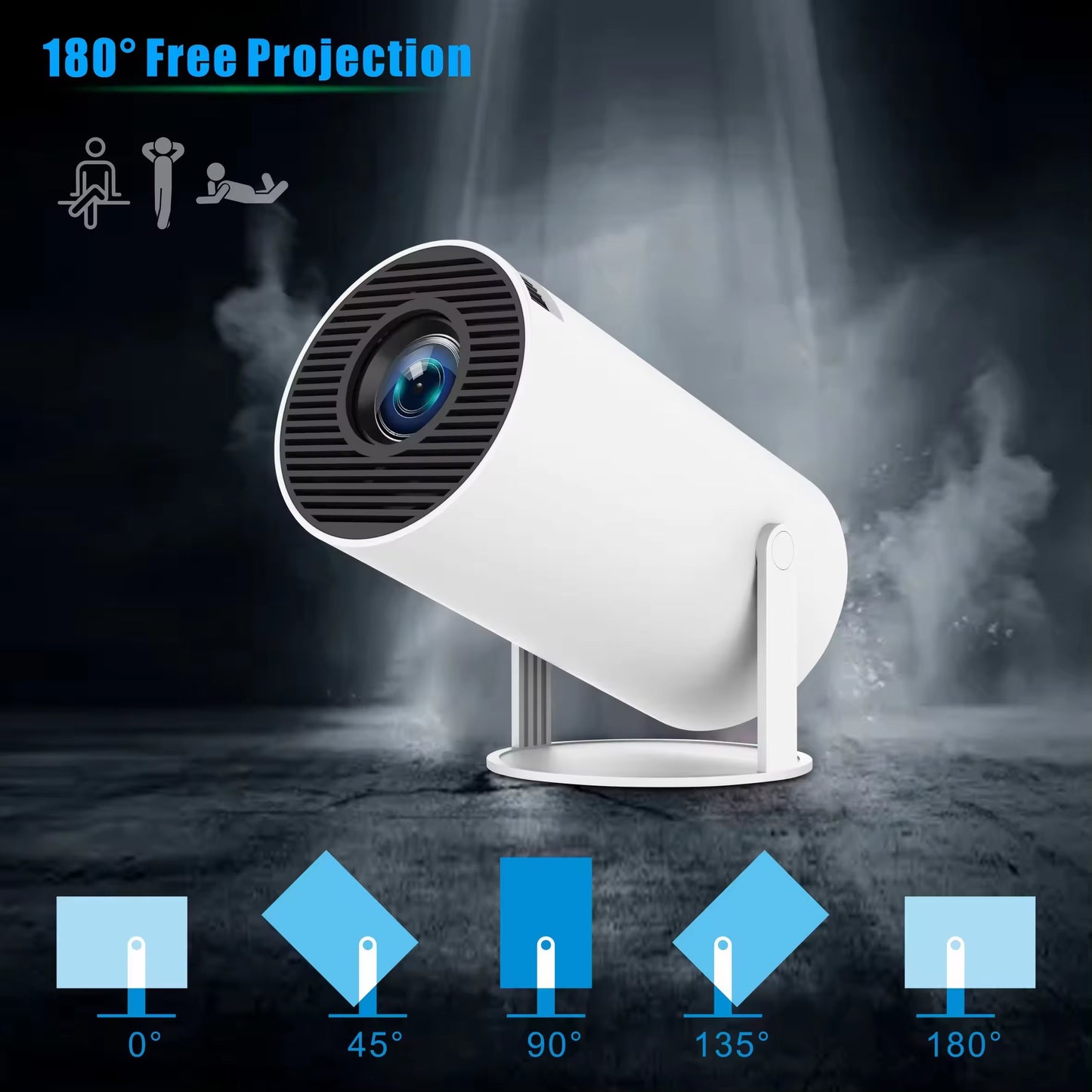 2026 Android Wifi Projector HY300 Portable Android 11 Smart Projector Proyector Mini Home Theater